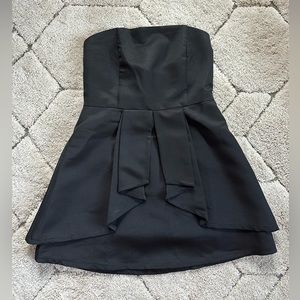 Strapless Black Tobi Dress